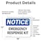 Signmission Emergency Response Kit, 18 in W x Rectangle, Vinyl Decal OS-2PACK-NS-D-1218-L-15581 - alternate 5